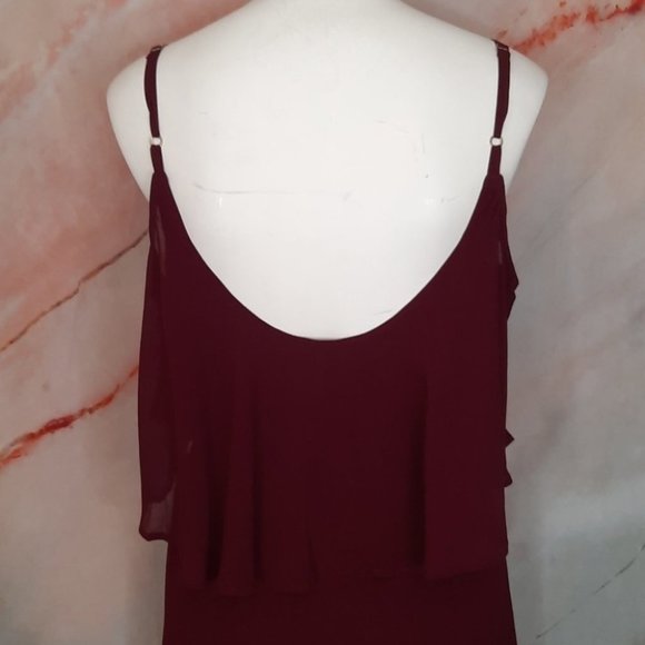 SHOW ME YOUR MUMU Caitlin Ruffle Red Maxi Dress - Picture 7 of 10